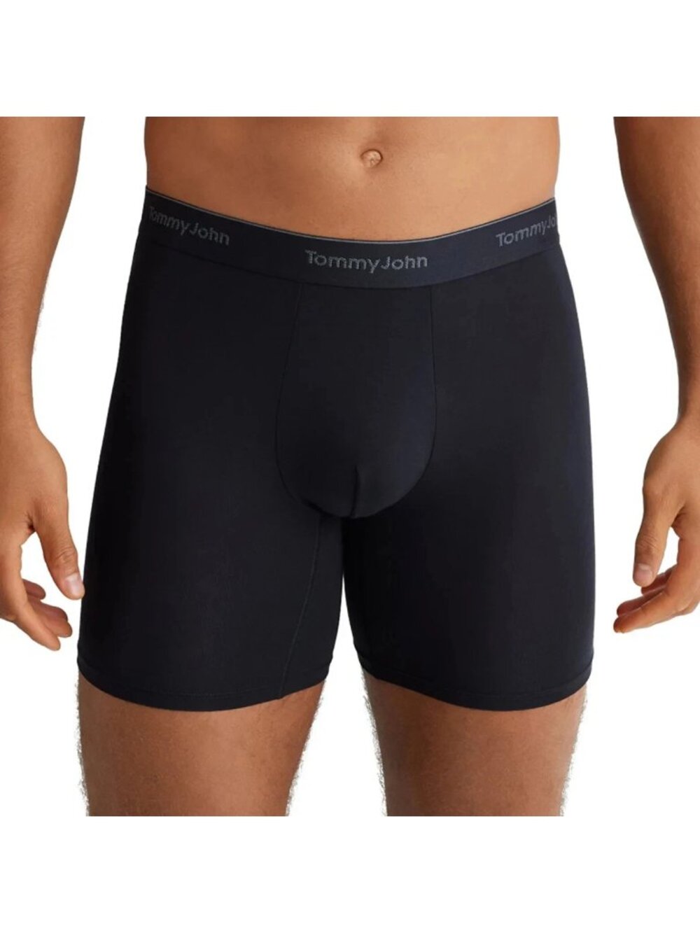 Tommy John Men's S Essential Modal Boxer Briefs 3-Pack Black Premium H1991